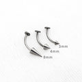 16G ASTM F-136 Titanium Spike Flat Back Labret Stud | Internally Threaded Upper Lip Piercing for Medusa & Monroe
