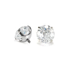 Piercing de langue en titane et tourmaline dégradée CZ 