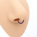 Anneau segmenté en titane à texture serpent 16G 