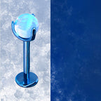 Ohrstecker aus Titan mit Innengewinde und Aurora-Borealis-Opal 