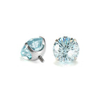 Piercing de langue en titane et tourmaline dégradée CZ 