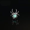 Titanium Fire Opal Spider Stud | Sparkling Synthetic Opal Insect Piercing for Helix & Cartilage