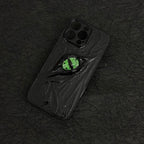 "Dark Awakening" Single Dragon Eye 3D Phone Case | Handmade Black Texture Demon Cover