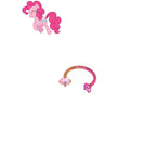 MLP Pastel Titanium Asymmetrical Zirconia Horseshoe Cartilage｜Septum Piercing