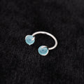 16G Pastellfarbener Zirkonia-Titan-Hufeisenring 