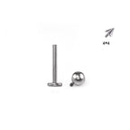 16G | 18G ASTM F136 Titanium Ball/Spike Stud - Healing Flat Back Labret for Lip & Cartilage