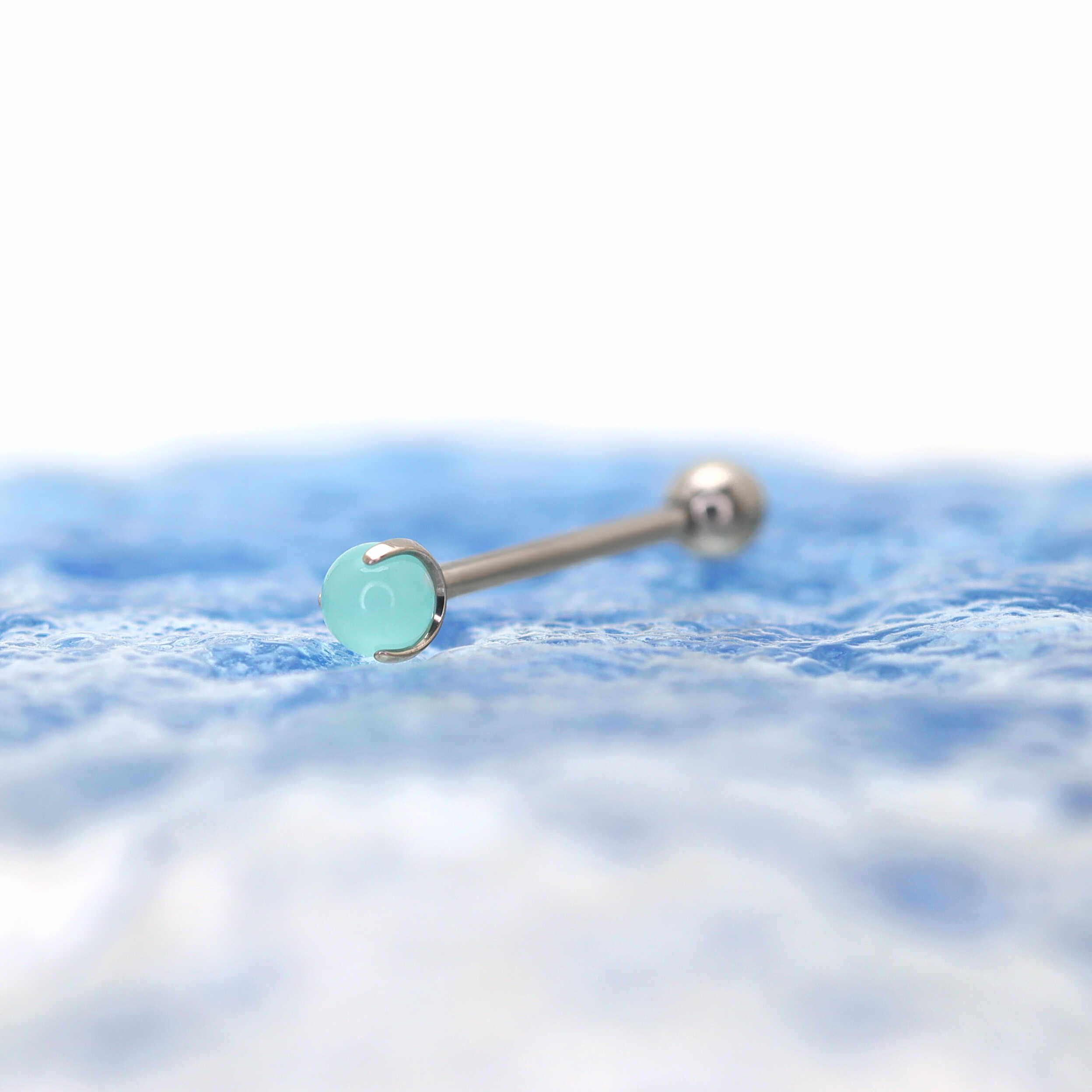 14G Titan-Hantelstange mit CZ-Innengewinde 