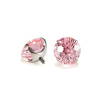 Piercing de langue en titane et tourmaline dégradée CZ 