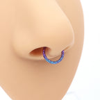 Anneau segmenté en titane à texture serpent 16G 