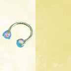 Ohrstecker aus Titan mit Innengewinde und Aurora-Borealis-Opal 