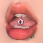 Mystic Demon Eye Titanium Tongue Ring - Internally Threaded