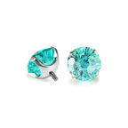Piercing de langue en titane et tourmaline dégradée CZ 