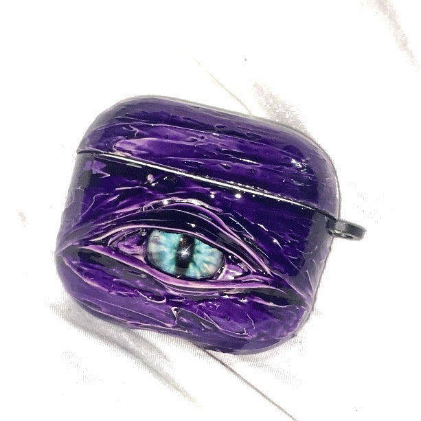 "Pocket Monster" 3D Multi-Eye AirPods Case | Handmade Horror Gore & Glow Texture Cover