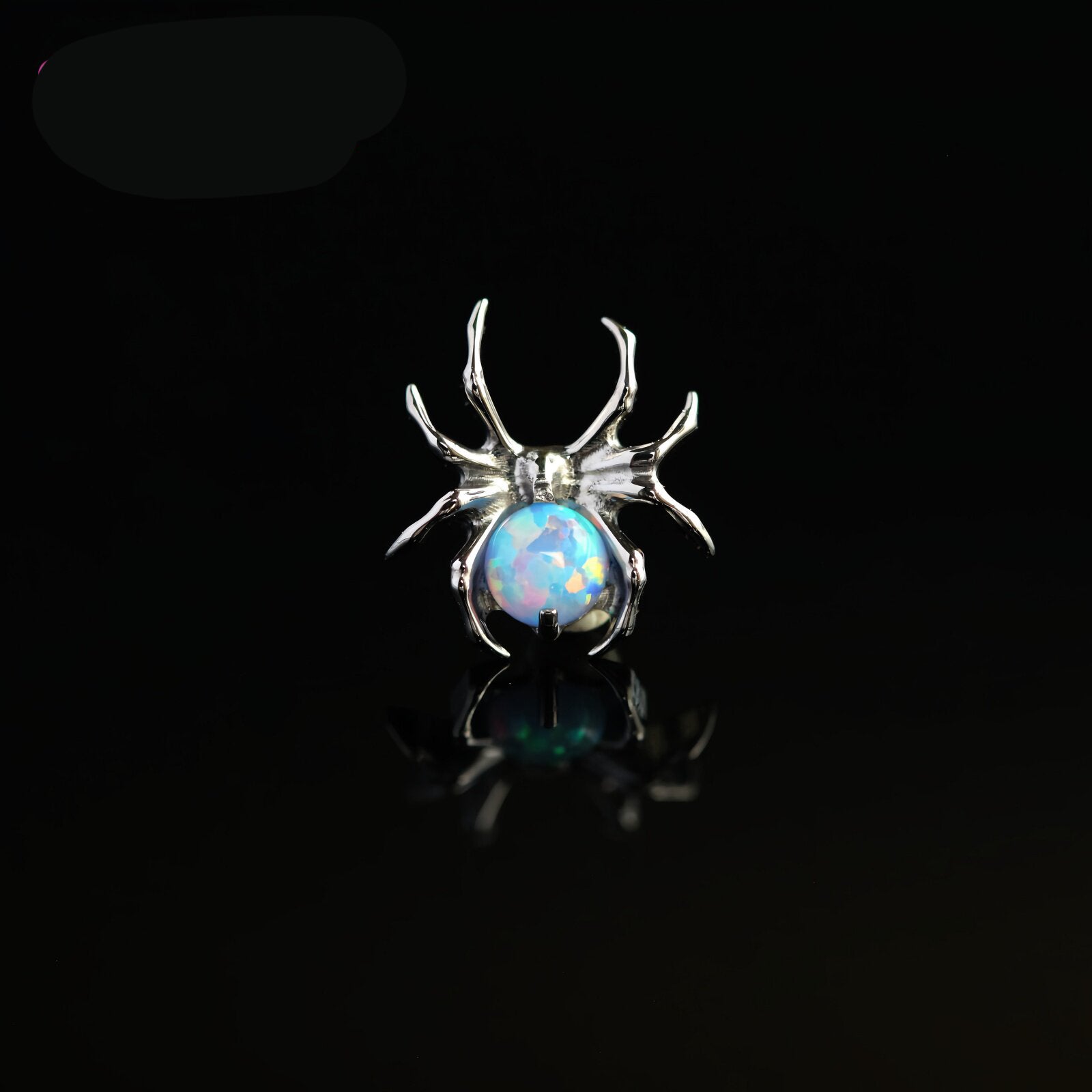 Boucles d'oreilles en titane et cristal araignée 