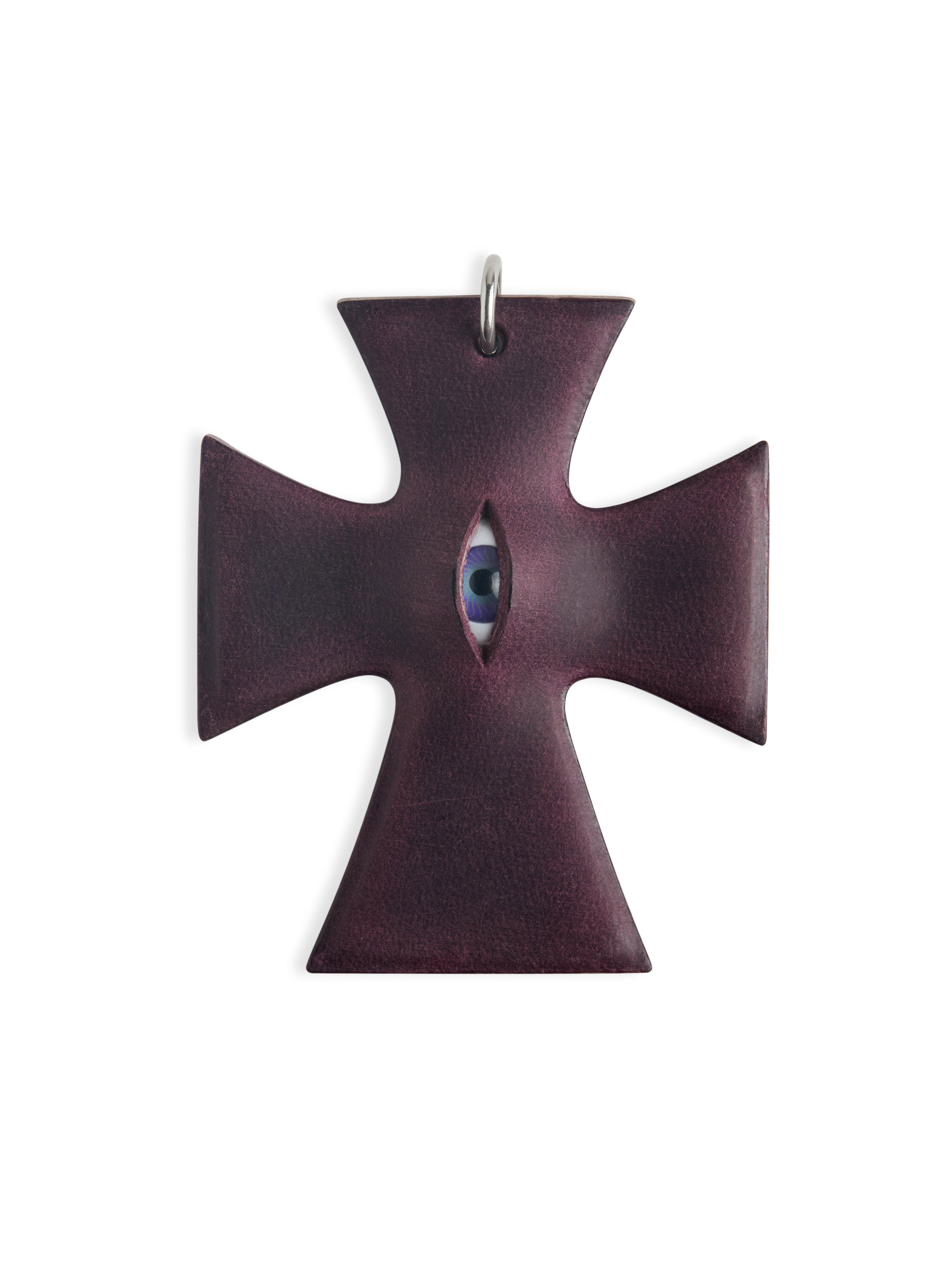 The "Crux" Pendant - Hyper-realistic Eye Cross Necklace | Gothic Occult Jewelry