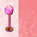 Ohrstecker aus Titan mit Innengewinde und Aurora-Borealis-Opal 