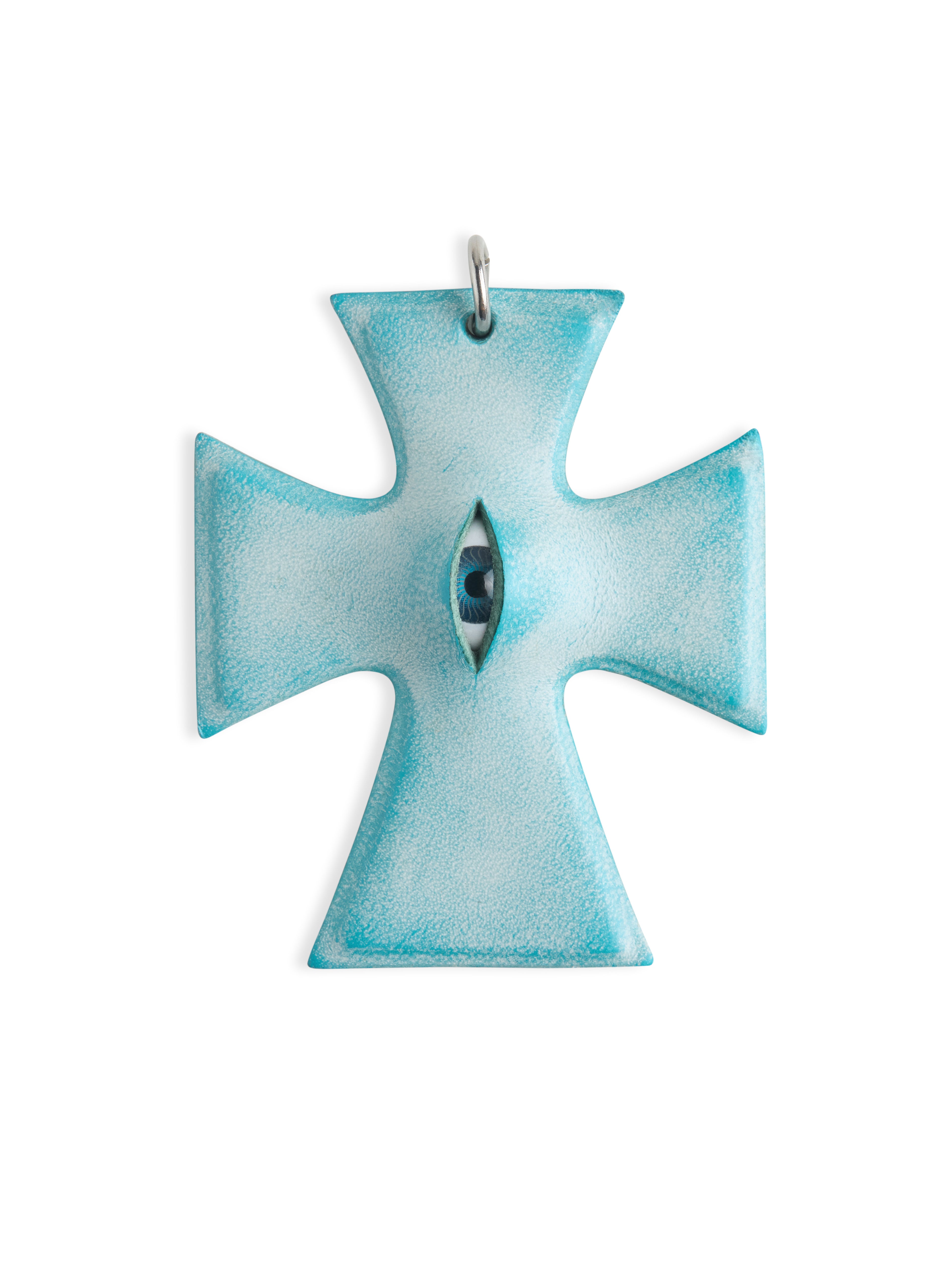 The "Crux" Pendant - Hyper-realistic Eye Cross Necklace | Gothic Occult Jewelry