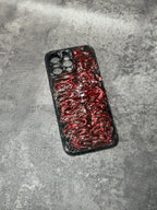 "Gothic Relics" 3D Embossed Phone Case | Bloody Cross, Fallen Angel & Spine Ribcage Art
