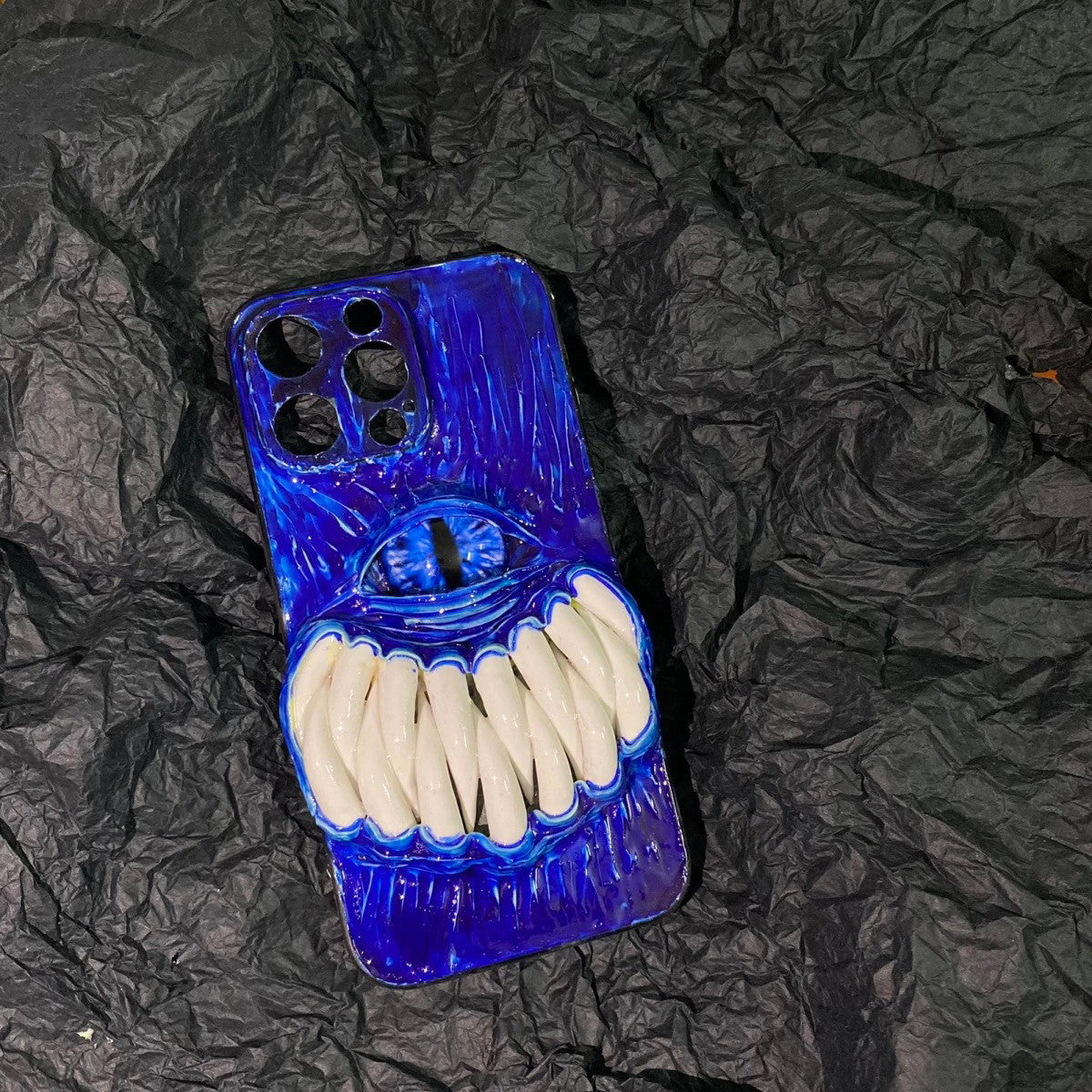 "The Devourer" 3D Big Mouth Monster Phone Case | Realistic Teeth & Cyclops Eye Art