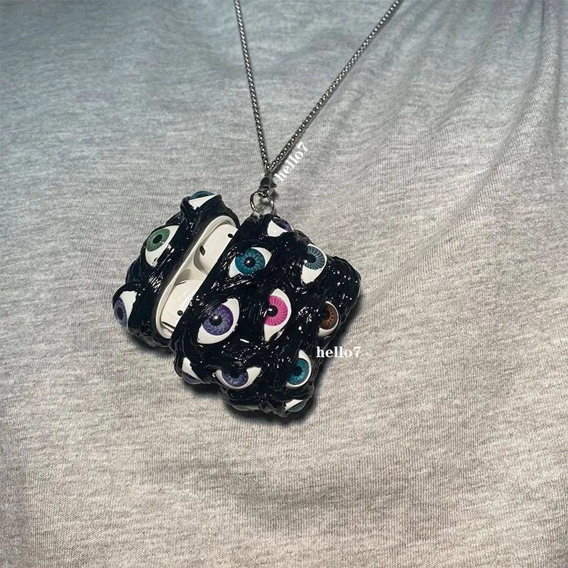 "Pocket Monster" 3D Multi-Eye AirPods Case | Handmade Horror Gore & Glow Texture Cover