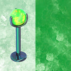 Ohrstecker aus Titan mit Innengewinde und Aurora-Borealis-Opal 