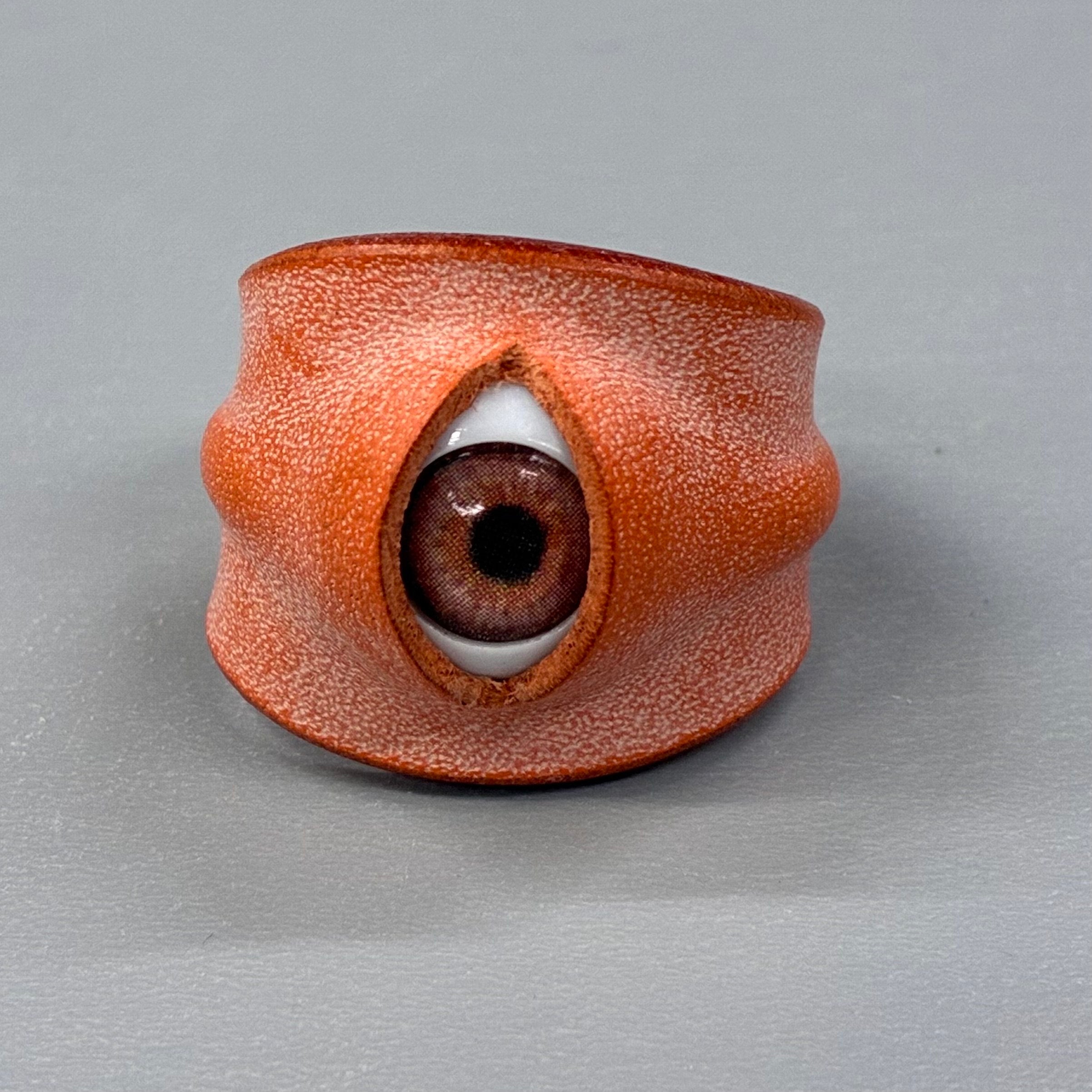 Hyper-realistic Flesh Eye Ring | Creepy Human Skin Texture Jewelry
