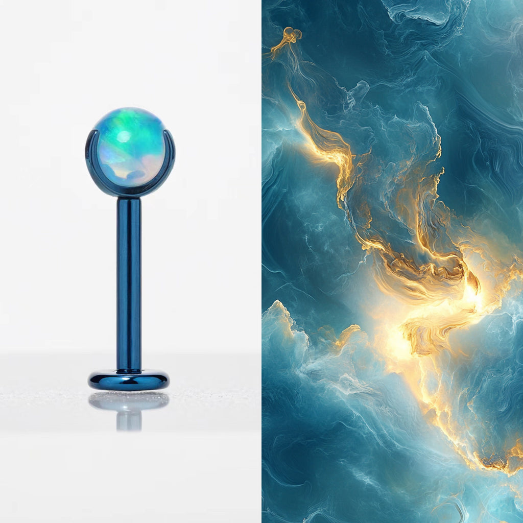 Hochgesättigte Nebelopal-Innengewinde-Titanbolzen 