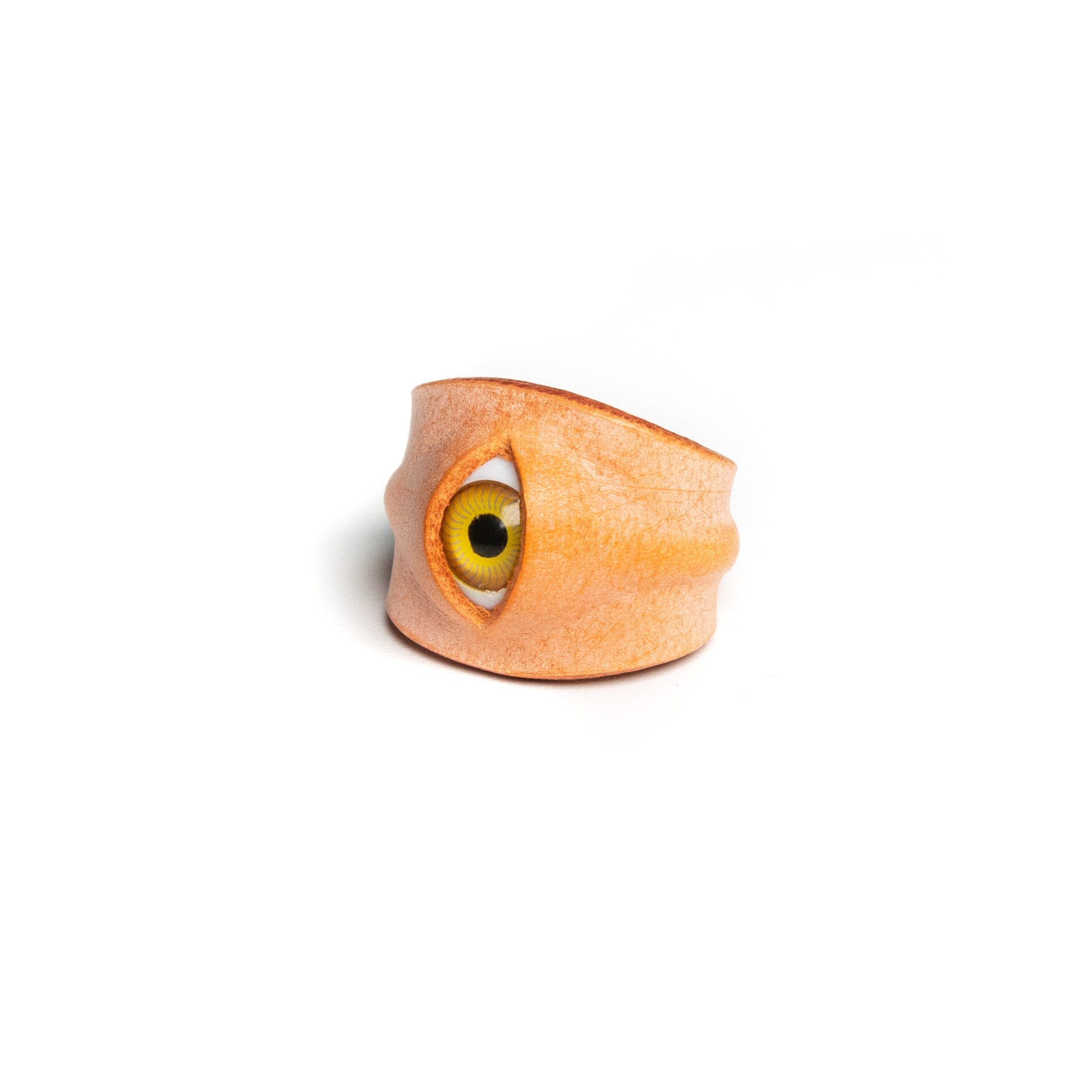 Hyper-realistic Flesh Eye Ring | Creepy Human Skin Texture Jewelry