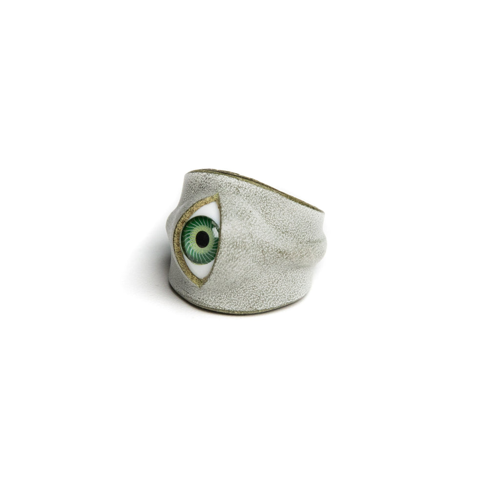 Hyper-realistic Flesh Eye Ring | Creepy Human Skin Texture Jewelry