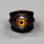 Hyper-realistic Flesh Eye Ring | Creepy Human Skin Texture Jewelry