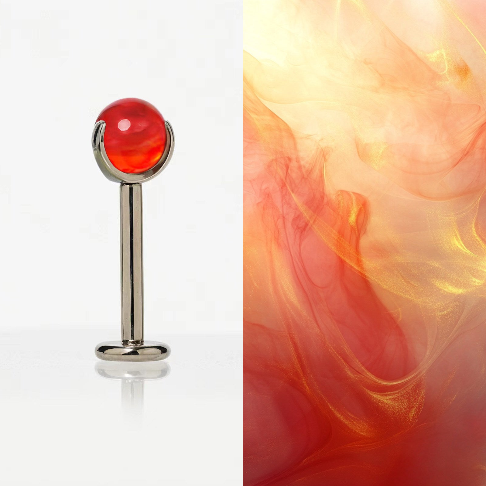 Hochgesättigte Nebelopal-Innengewinde-Titanbolzen 