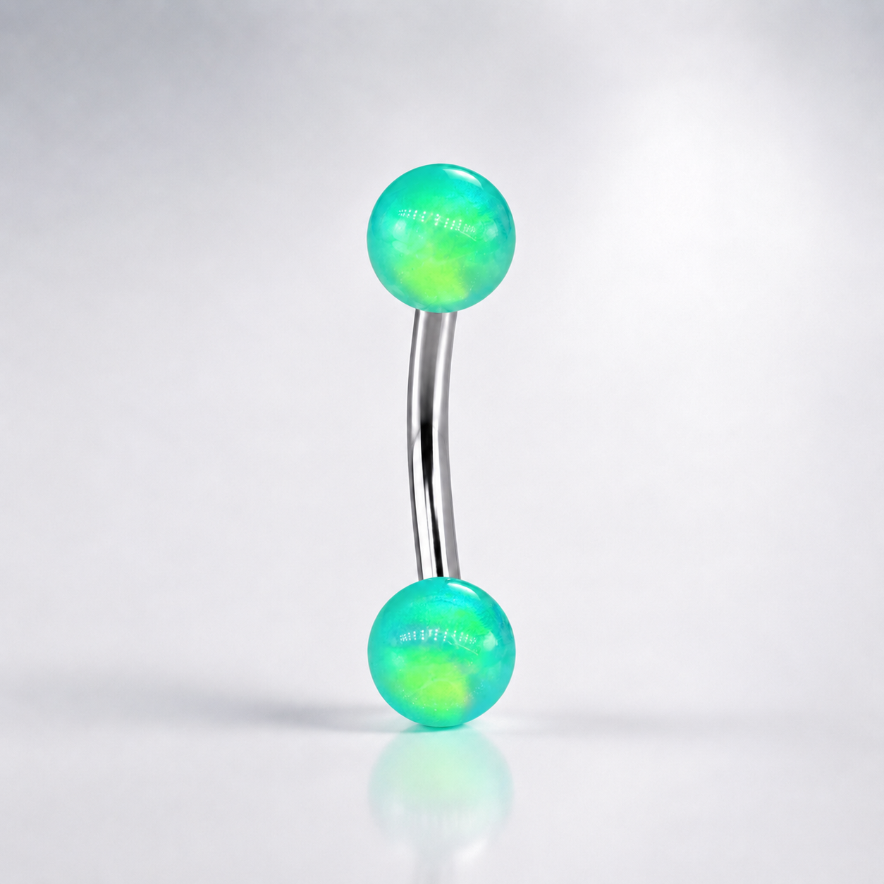 Opal Ball Titanium Eyebrow Barbell
