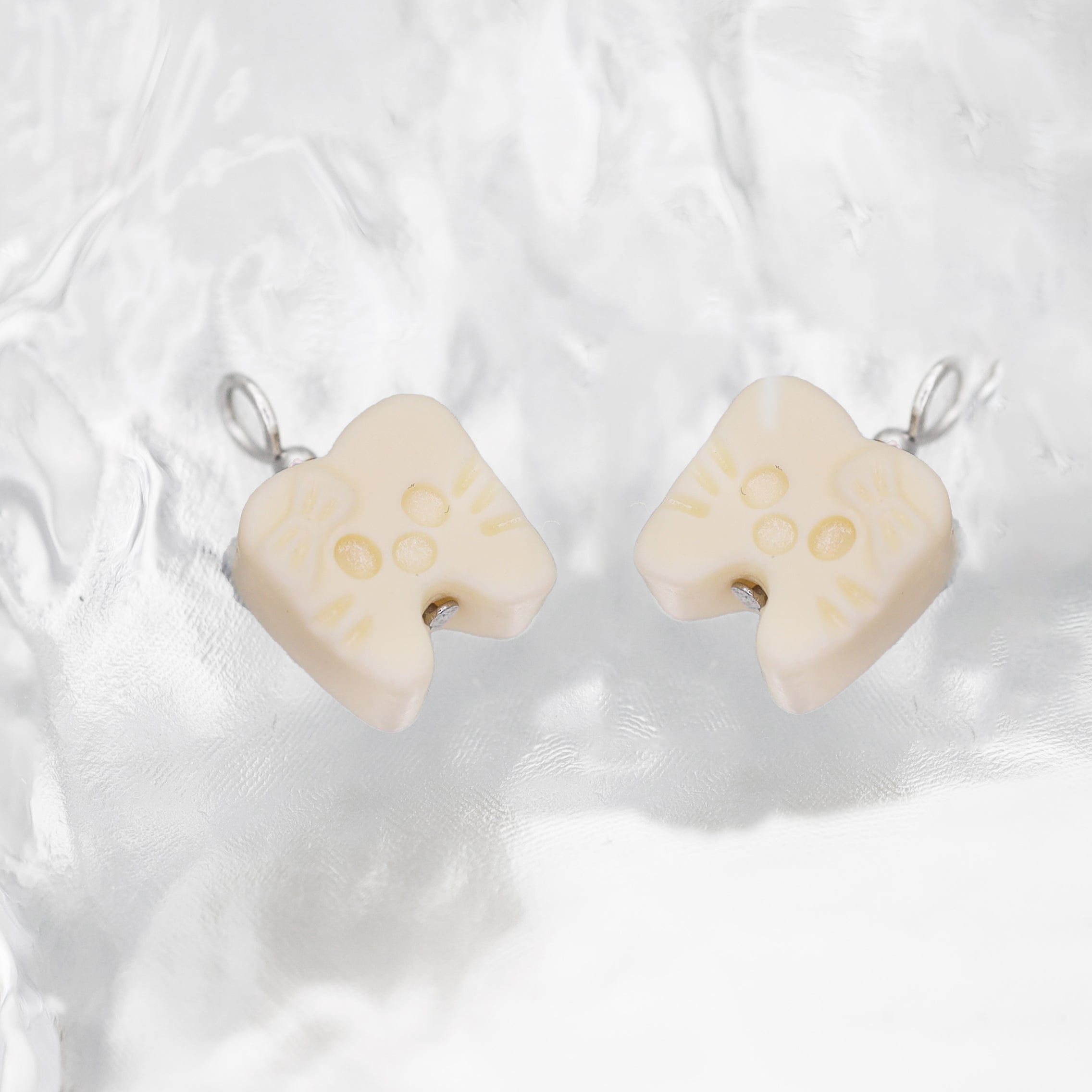 PAIR OF Kitty Fang Pendant stainless steel Earrings - PAIR OF Kitty Fang Pendant stainless steel Earrings - Default Title by CRUXJEWELRY