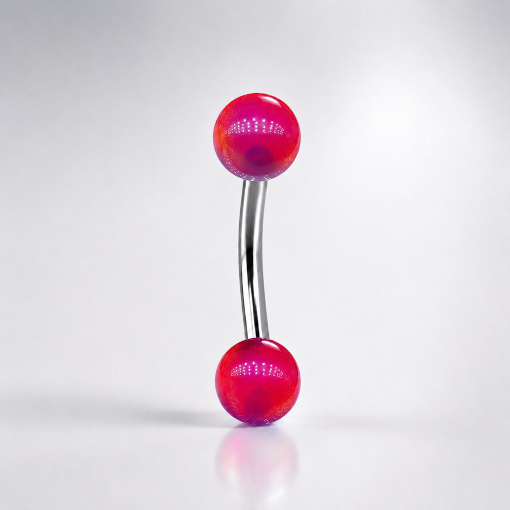 Opal Ball Titanium Eyebrow Barbell