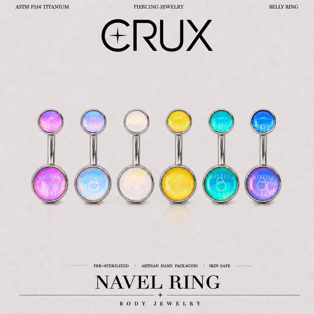Rainbow Moonstone Navel Ring