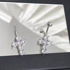 CZ Cross Titanium Belly Ring detail 5
