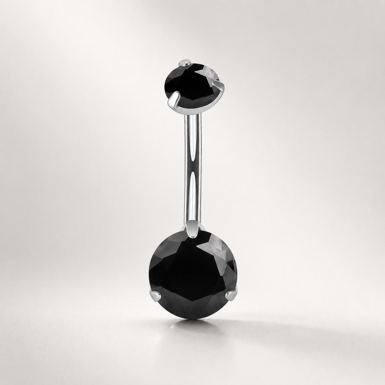 Colorful CZ Titanium Belly Ring detail 10