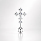 Sparkle Cross Titanium Navel Ring detail 4