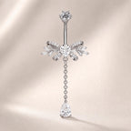 Bowknot CZ Titanium Belly Ring detail 3