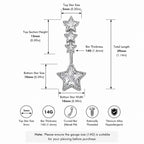 Star Dangle Titanium Belly Ring detail 8