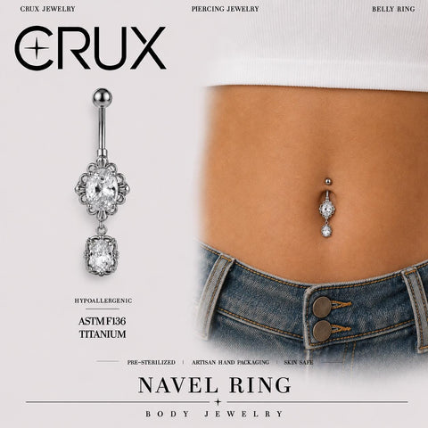 Ovales Titan-Bauchpiercing