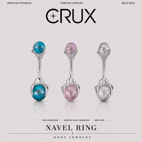 Kristall-Kugel Titan-Bauchnabelpiercing