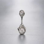 Crystal Orb Titanium Belly Ring detail 5