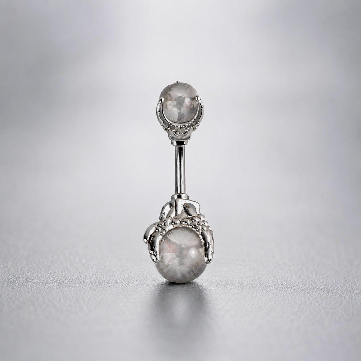 Crystal Orb Titanium Belly Ring detail 5