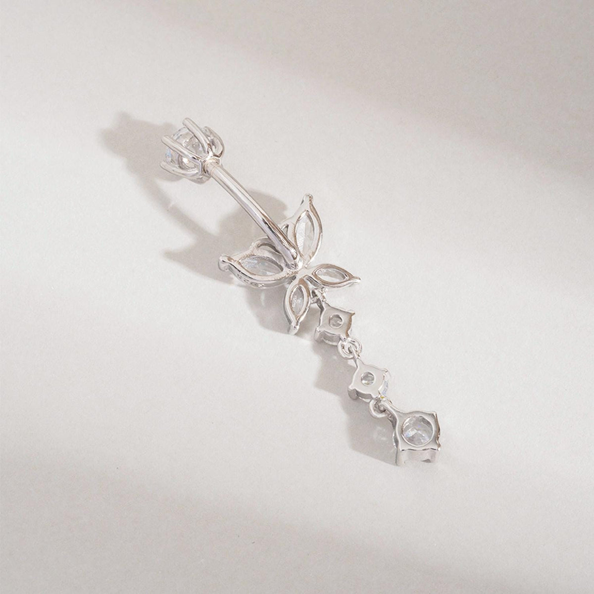 Butterfly Trail Titanium Belly Ring detail 5
