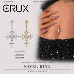 Gothic Cross Titanium Belly Ring