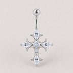 Gothic Cross Titanium Belly Ring detail 7