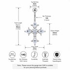 Gothic Cross Titanium Belly Ring detail 9