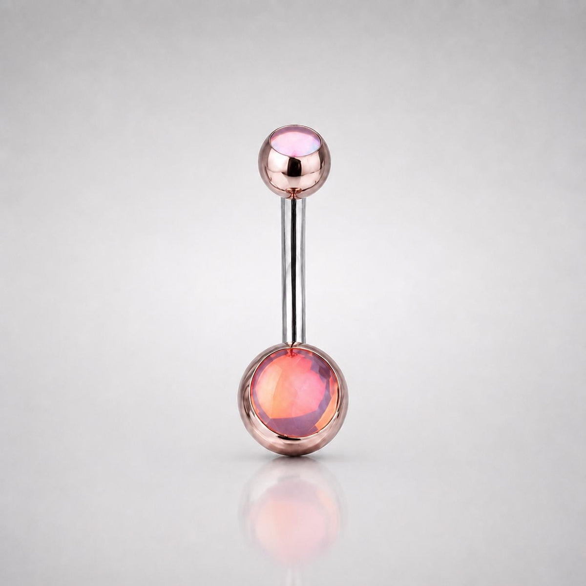 Aurora CZ Titanium Belly Ring detail 3