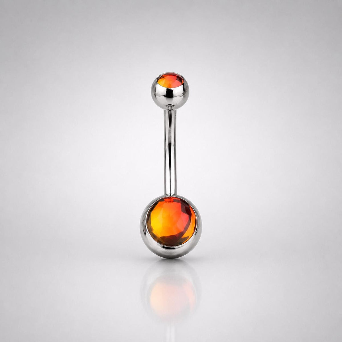 Aurora CZ Titanium Belly Ring detail 4
